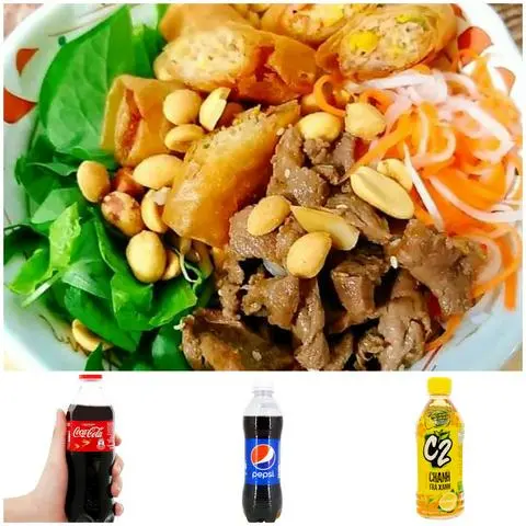 Hình ảnh Bún thịt xào - Coca chai/Pepsi/ 7up