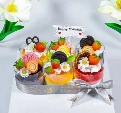 Hình ảnh SET PANACOTTA SINH NHẬT VỊ TRÁI CÂY