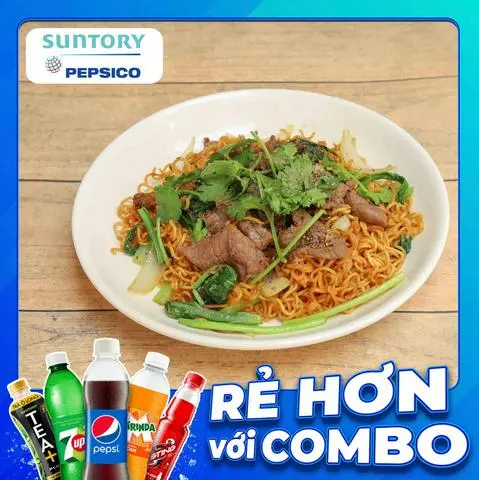 Hình ảnh Mì xào bò trứng + 01 Pepsi (Hoặc nước khác)