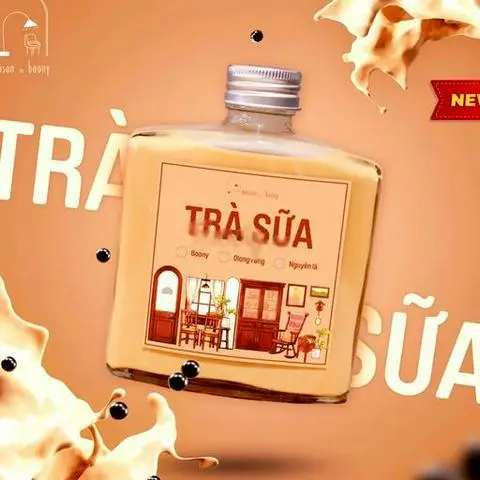 Hình ảnh Trà sữa ô long rang đóng chai