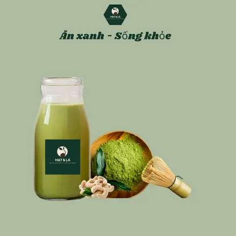Hình ảnh Sữa Matcha - Hạnh nhân - Điều