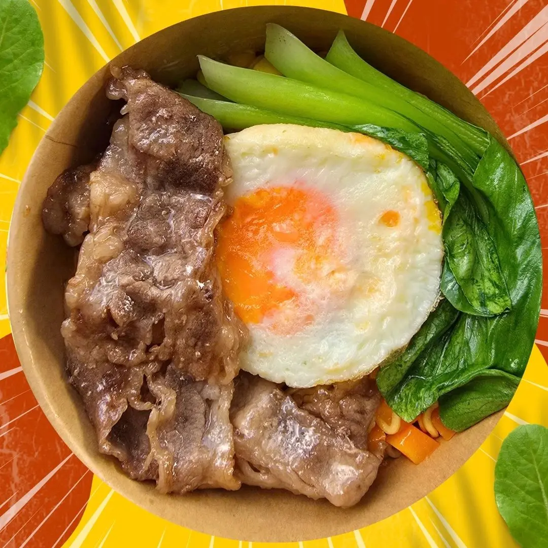 Hình ảnh Mì Trộn Ba Chỉ Bò Teriyaki