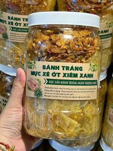 Hình ảnh Bánh Tráng Mực Xé Ớt Xiêm Xanh 350g