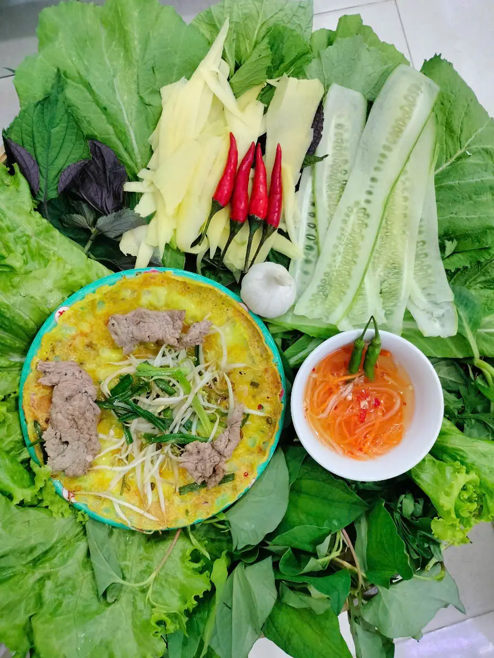 Hình ảnh Bánh xèo rau rừng (Bò, Bánh siêu giòn)