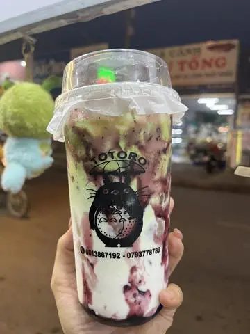 Hình ảnh Matcha latte việt quất 