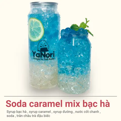 Hình ảnh Soda caramel mix bạc hà