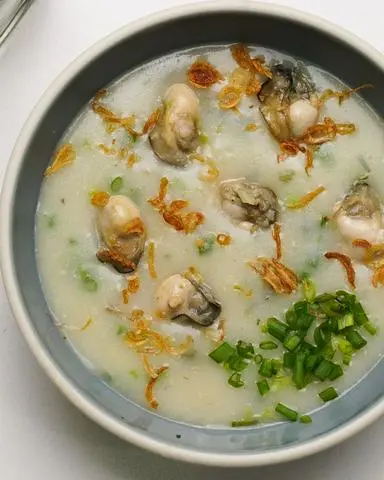 Hình ảnh combo cháo hàu - ly rau má