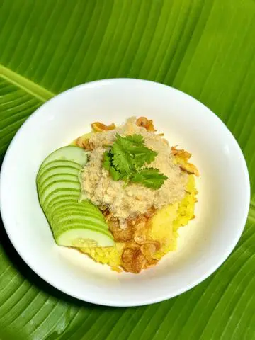 Hình ảnh Xôi xéo đậu xanh ( ăn chay được ) 