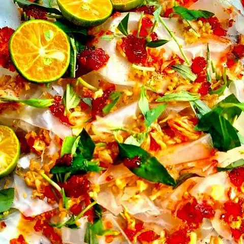 Hình ảnh Bánh tráng Satế - Hành tỏi - tắc