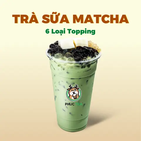 Hình ảnh Trà Sữa Matcha Phúc - Full Topping (Size M)