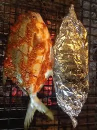 Hình ảnh cá chim nướng giấy bạc