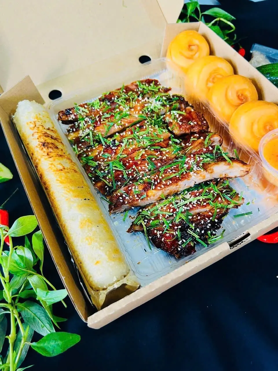 Hình ảnh Combo Sườn Quay Lá Chanh Siêu Ngon