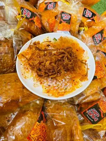 Hình ảnh bánh tráng mực cay