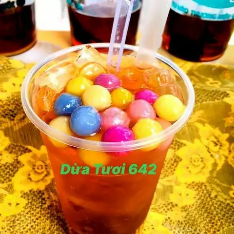 Hình ảnh Hồng trà trân châu dừa