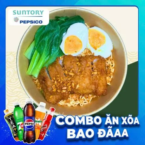 Hình ảnh Combo Mì Trộn Má Đùi Gà Không Xương +  Pepsi