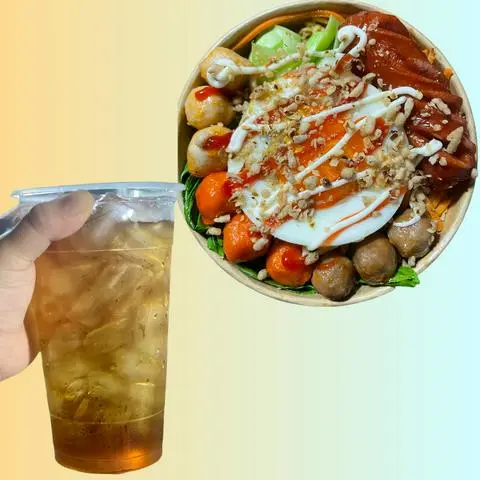 Hình ảnh 1 Mì thập cẩm + 1 trà đào
