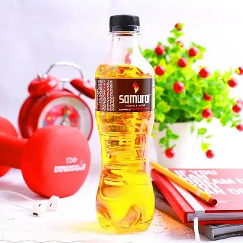 Hình ảnh Nước tăng lực có ga SAMURAI vàng chai 390ml