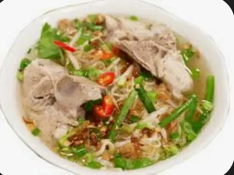 Hình ảnh combo hủ tiếu xương nạc + 2 chai sâm