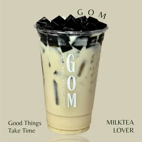 Hình ảnh Trà sữa lài sương sáo - Jasmine milk tea grass jelly