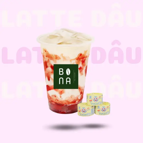 Hình ảnh LATTE DÂU SỮA GẤU