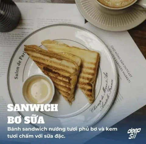 Hình ảnh Sandwich Bơ Sữa