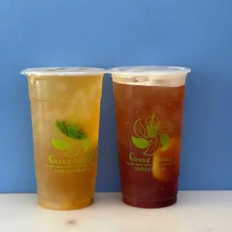 Hình ảnh Combo:Trà lê quế hoa + Trà chanh Size L (có sẵn trân châu)