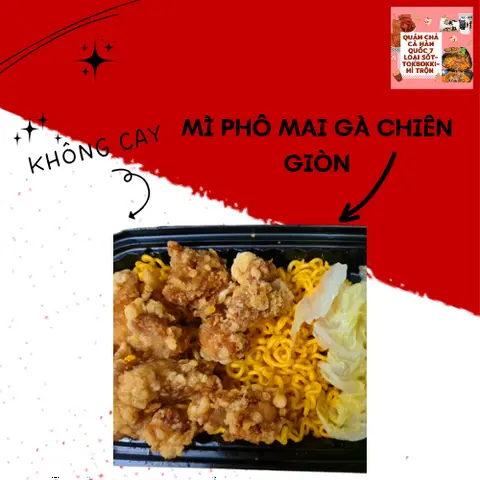Hình ảnh Mì phô mai gà chiên giòn (không cay)