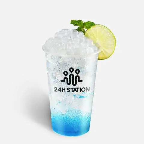 Hình ảnh Soda Blu Vỏ Cam ly 700ml
