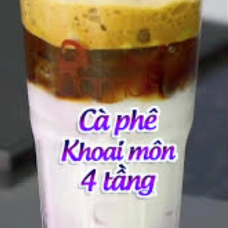 Hình ảnh Cafe Sữa Gấu Khoai Môn