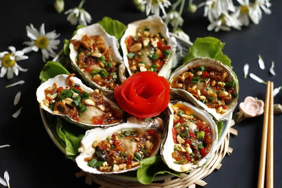 Hình ảnh Hàu sữa nướng mỡ hành