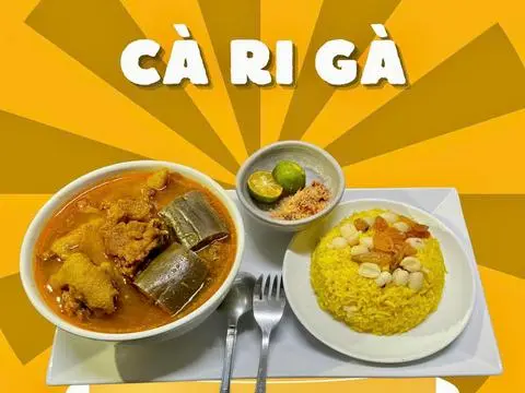 Hình ảnh Cà Ri Gà + 4 Xiên Bò Phi Lao (Tặng Cơm Nị)