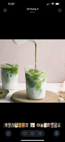 Hình ảnh matcha latte sữa oatside
