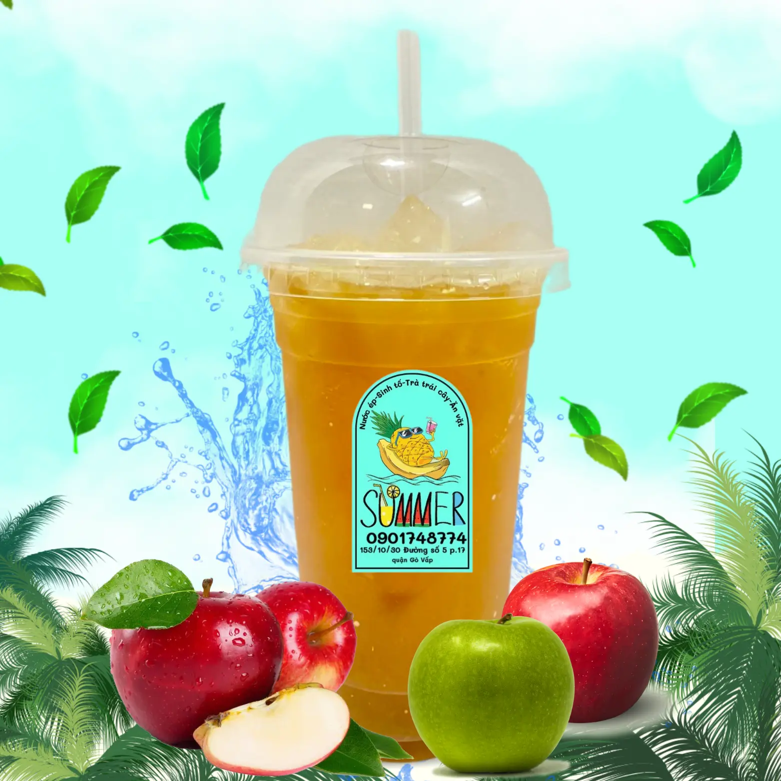 Hình ảnh Nước Ép Táo Ly 700ml