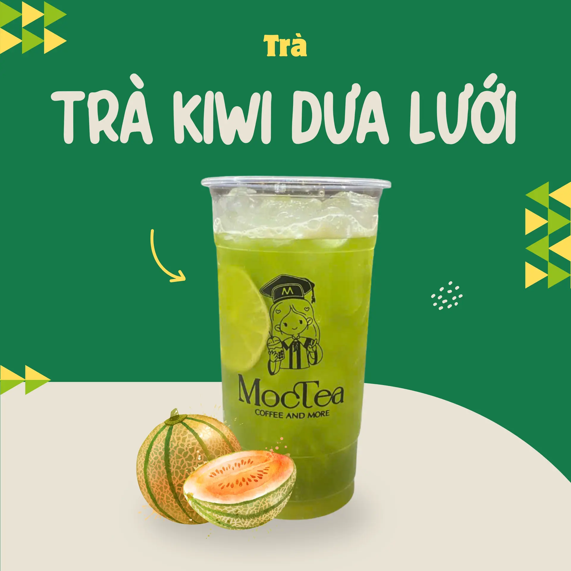 Hình ảnh Trà kiwi dưa lưới