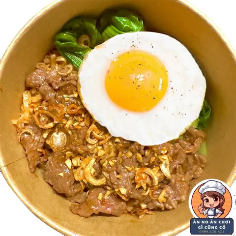 Hình ảnh Mì Trộn Bò Xào + Ốp La
