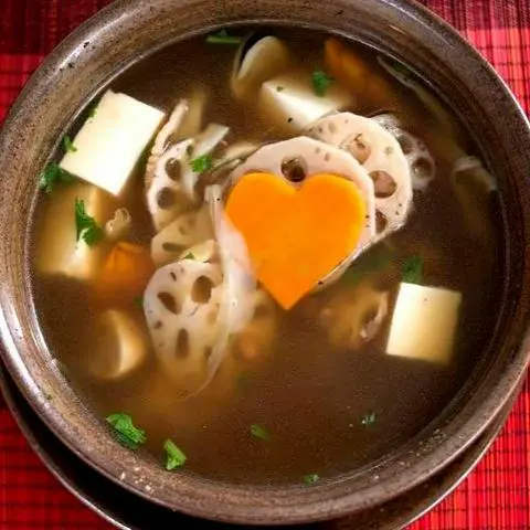 Hình ảnh Canh củ sen đậu đỏ