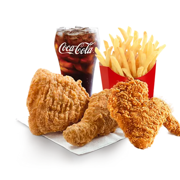 Hình ảnh Combo 2 Đùi - 1 Cánh - 1 Khoai - Coca