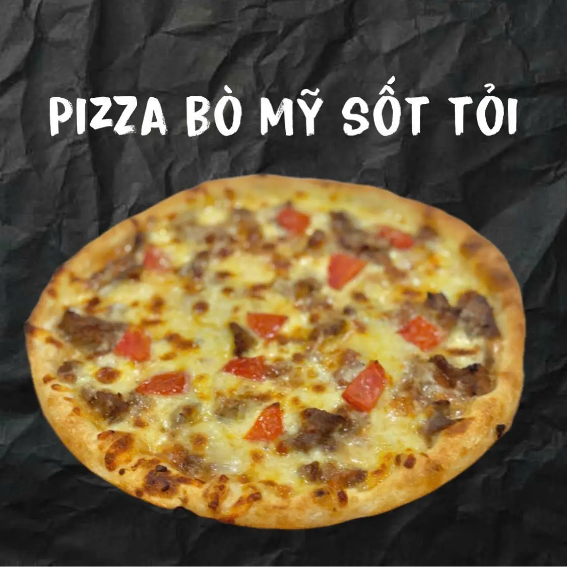 Hình ảnh Pizza Bò Mỹ Sốt Tỏi Size 20cm