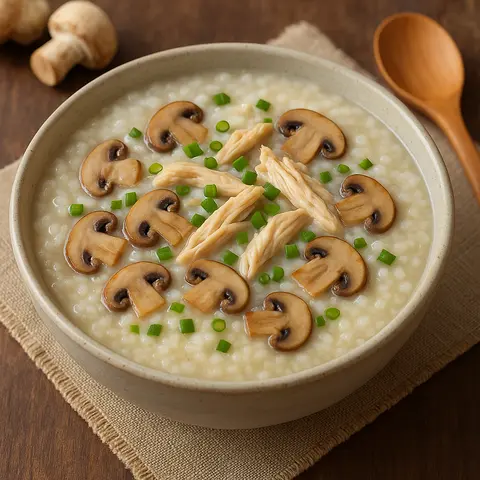 Hình ảnh Cháo Gà Nấm