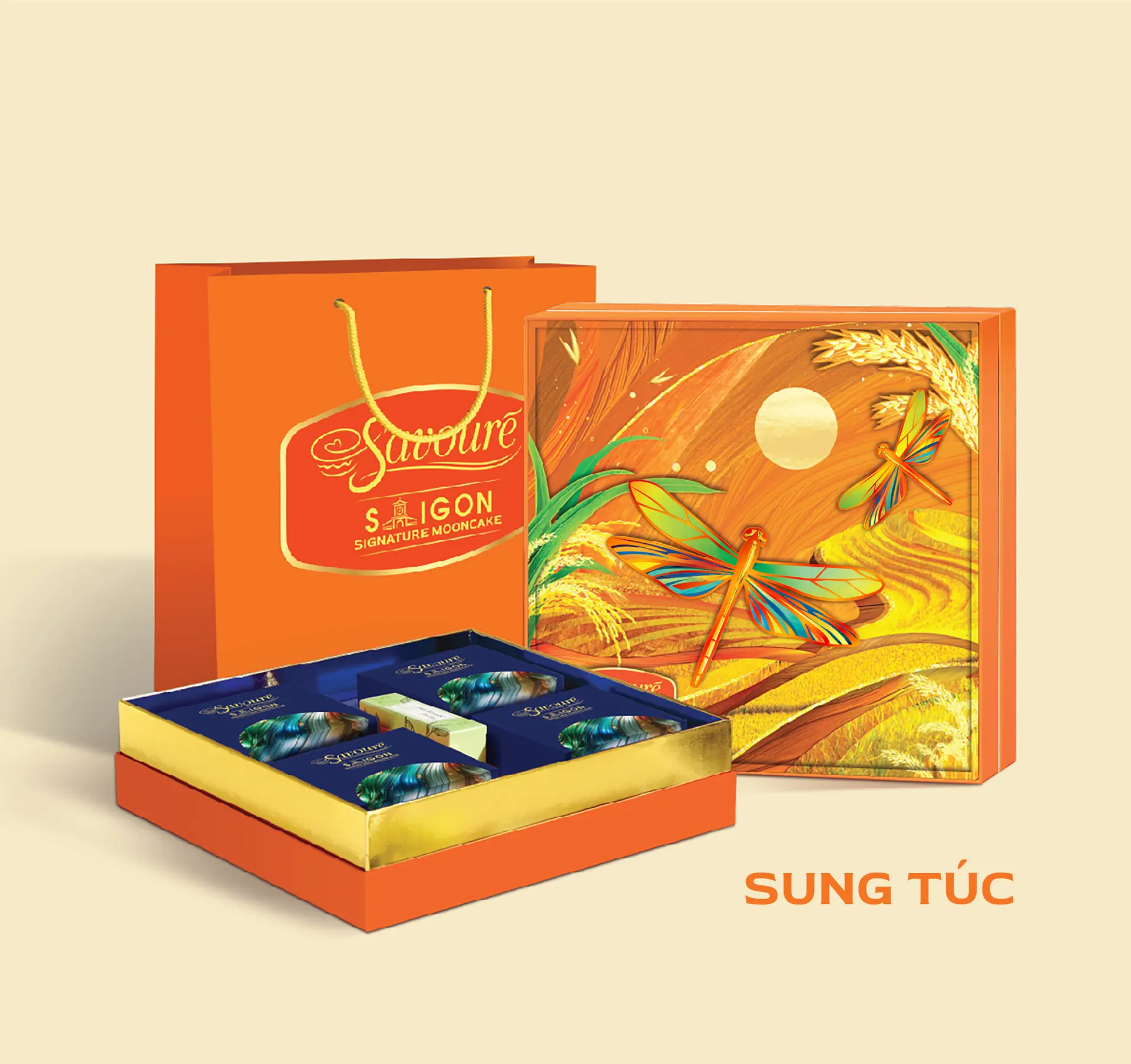 Hình ảnh Bánh Trung Thu Thập Cẩm Sài Gòn 185gr -  Chọn Thêm 3 Vị Yêu Thích  - Tặng Ngay Bộ Hộp Sung Túc Đặc Biệt