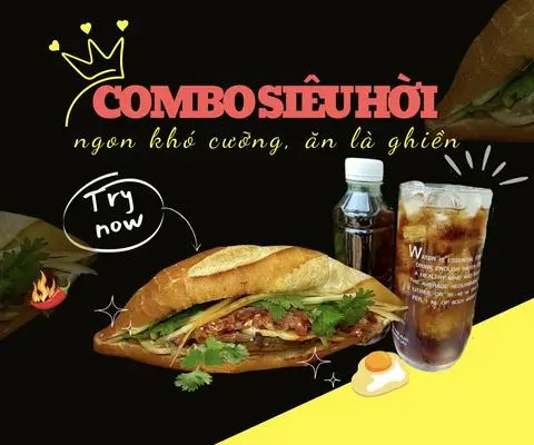 Hình ảnh Combo Siêu Hời: 1 Bánh Mì Hội An+ 1 Bánh Mì Thịt Xíu+ 2 Nước Sâm Hạt Chia