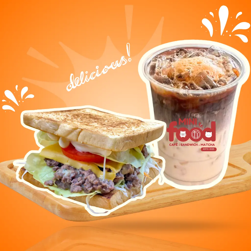Hình ảnh Set Sang Chảnh - Sandwich Bò Bằm + Cà phê sữa tươi (M)