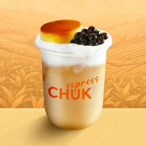 Hình ảnh Trà Lài Sữa Bánh Flan + 1 Phần Trân Châu Đen