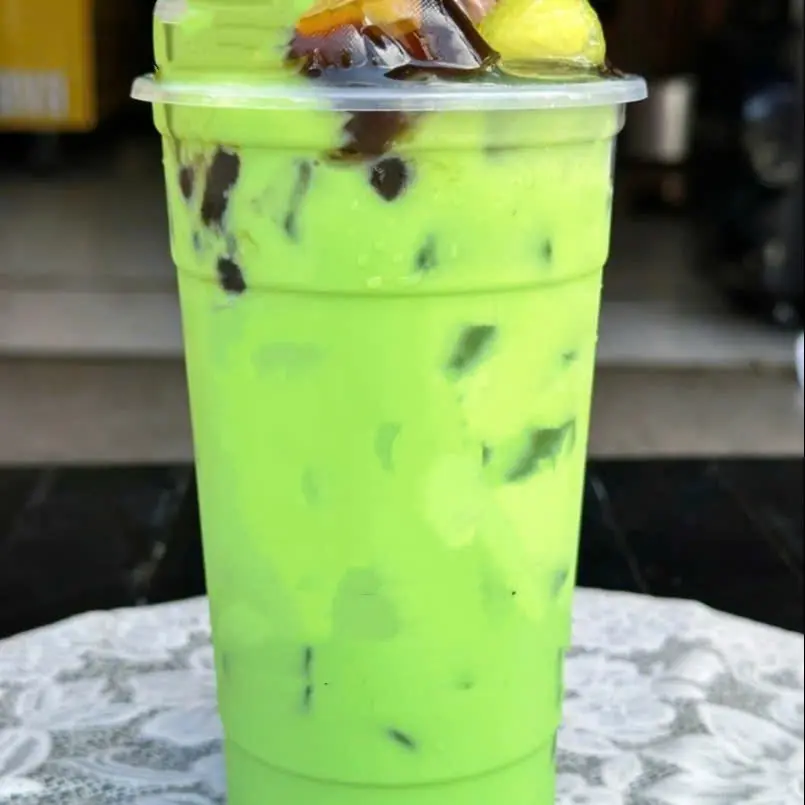 Hình ảnh Trà Sữa Sốt Cốm Dừa Sợi Phú Sĩ, Full 23 Topping (700ml)
