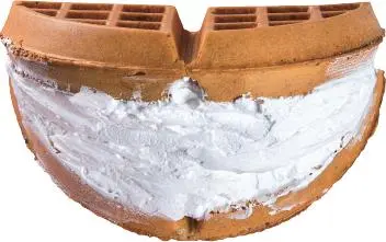Hình ảnh Bánh Waffle và Kem Sữa