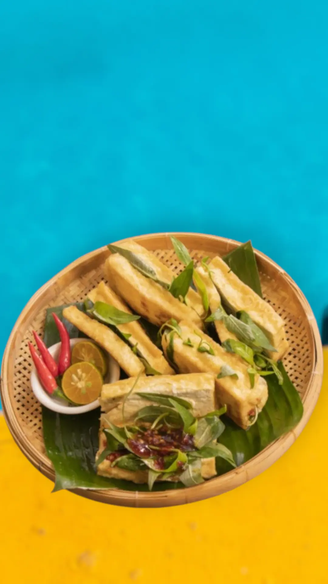 Hình ảnh Đậu hủ kẹp rau răm trứng cút 1mieng
