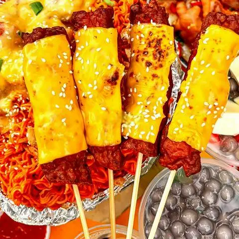 Hình ảnh Thịt rán phô mai 2 xiên mập ú nu