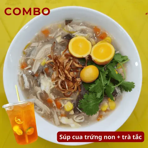 Hình ảnh Súp cua + trà tắc