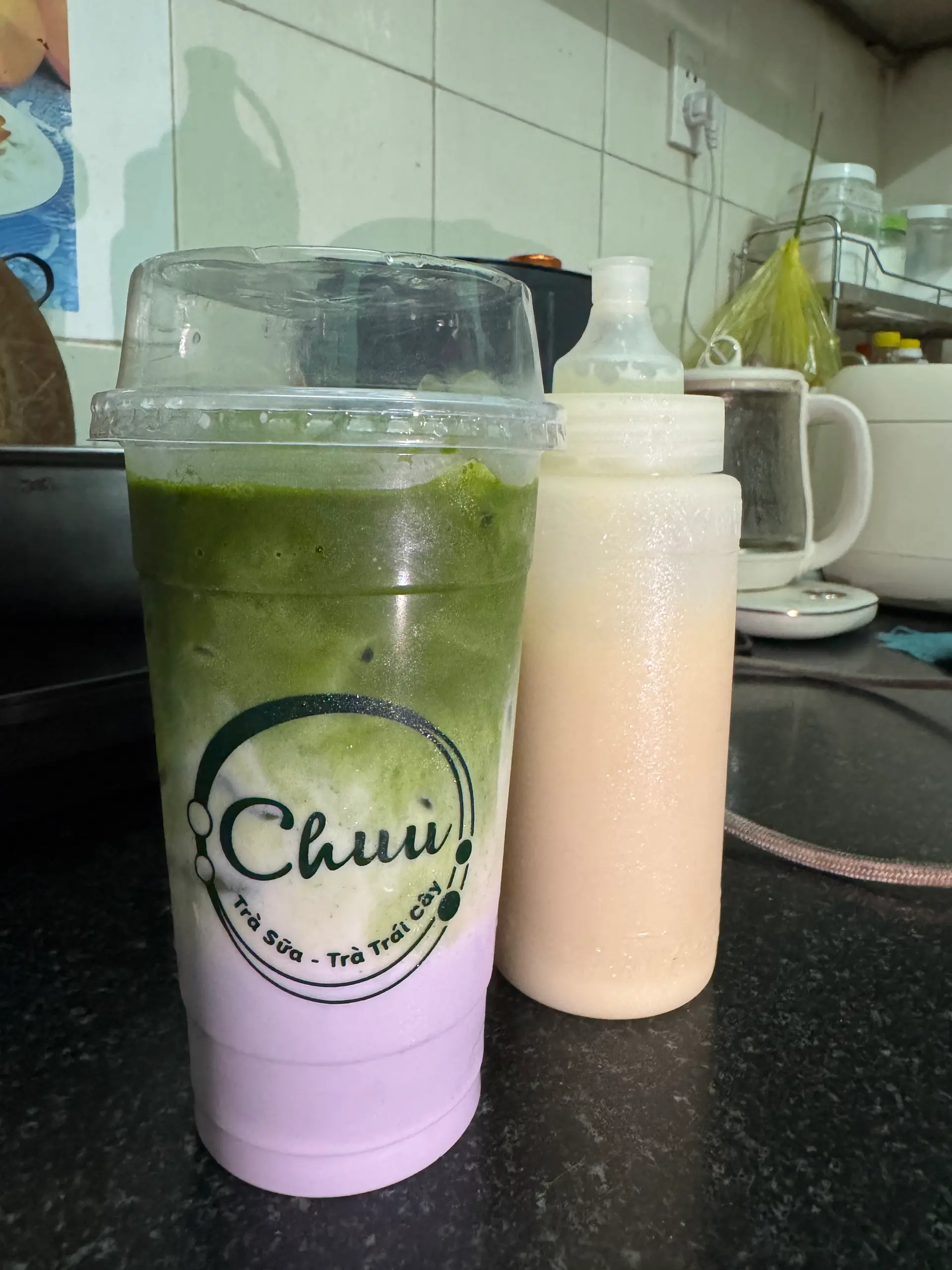 Hình ảnh Matcha latte khoai môn