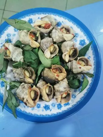 Hình ảnh ốc gai nướng muối ớt 